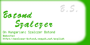 botond szalczer business card